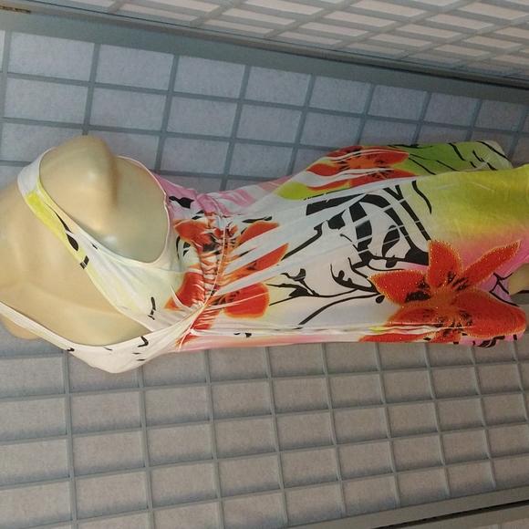 Multi color sleeveless summer dress - Picture 6 of 7